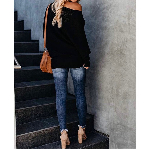 ✦NEW Off Shoulder Batwing Sleeve Sweater Top✦ - Picture 5 of 5